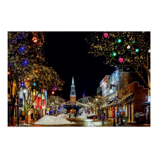 Kerstak en sneeuw perfect poster (Voorkant)