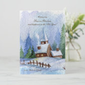 Kerstak in Snow Feestdagenkaart (Staand voorkant)