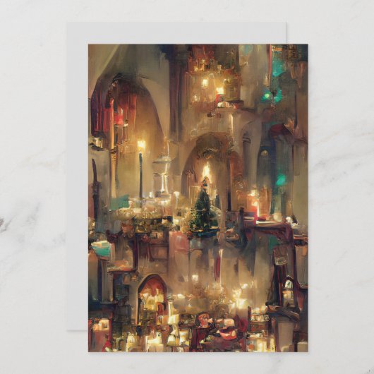 Kerstak, kerstcadeautjes bedankkaart (Voorkant / Achterkant)