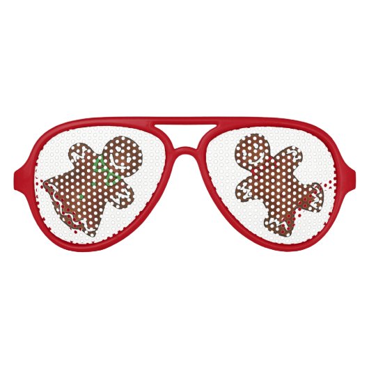 Kerstak kerstkoekje Holiday Baking Aviator Zonnebril (Voorkant)
