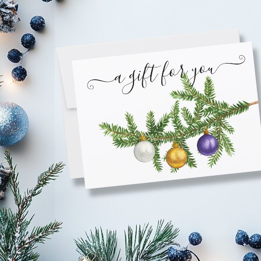 Kerstak met cadeaubonnen