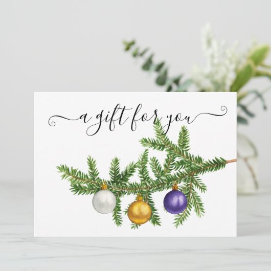 Kerstak met cadeaubonnen (Staand voorkant)