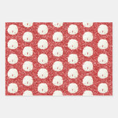 Kerstak van de Rode Starfish Sand Dollar Inpakpapier Vel (Voorkant 2)