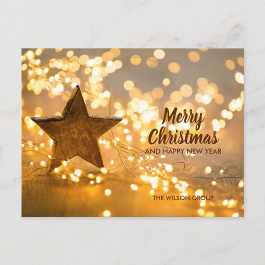 Kerstak van kerstlampjes feestdagenkaart (Voorkant)