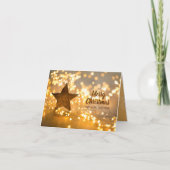 Kerstak van kerstlampjes Klein gevouwen feestdag Kaart (Voorkant)