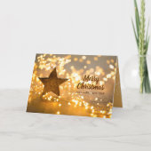 Kerstak van kerstverlichting Fotovakantie Kaart (Voorkant)