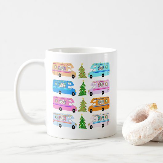 Kerstakampers  RV Motorhome Koffiemok (Met donut)