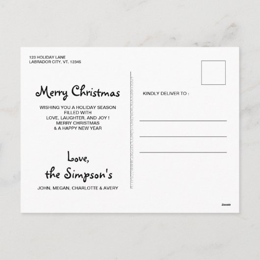 Kerstakardinaal met geel lab - Cute Labrador Dog Feestdagenkaart (Achterkant)