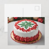 Kerstake Feestdagenkaart (Voorkant / Achterkant)