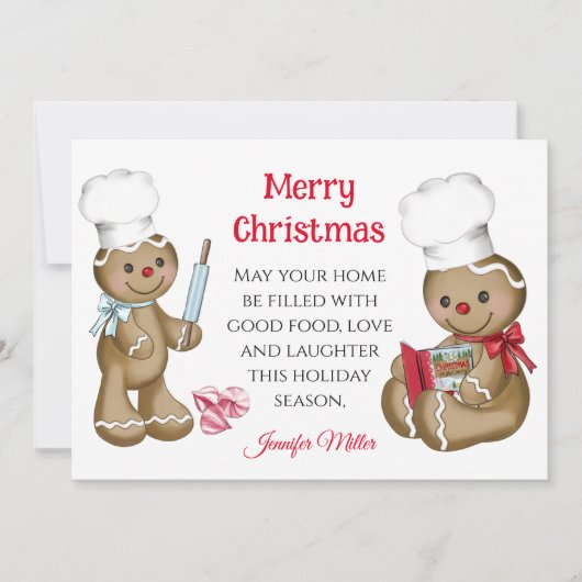 Kerstakebrood met kerstkoekjes Exchange Recipe Feestdagenkaart (Voorkant)