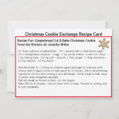 Kerstakebrood met kerstkoekjes Exchange Recipe Feestdagenkaart (Achterkant)