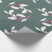 Kerstakelpapier met groen/rood leder cadeaupapier (Hoek)