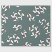 Kerstakelpapier met groen/rood leder cadeaupapier (Vlak)