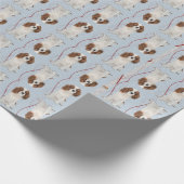 Kerstakelpapier met kerstinslag cadeaupapier (Hoek)