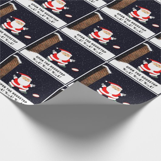 Kerstakelpapier met rotshandel cadeaupapier (Hoek)