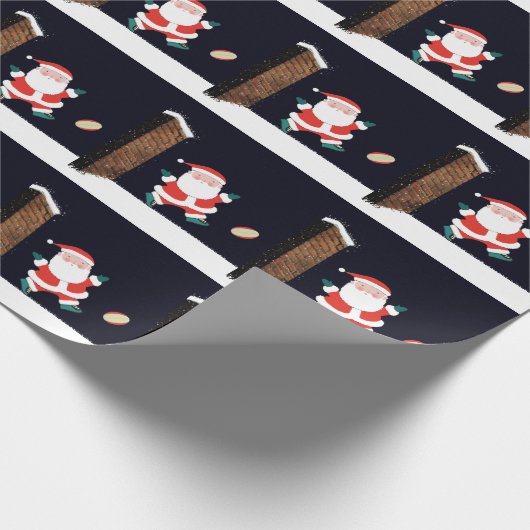 Kerstakelpapier met rotshandel cadeaupapier (Hoek)