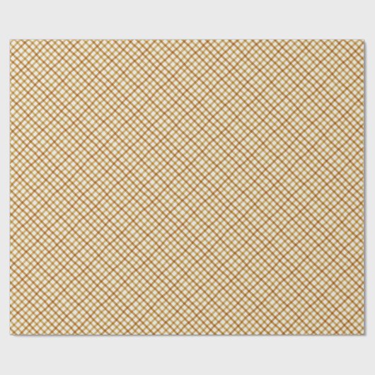 Kerstakelpapier voor Gingham in Gold Cadeaupapier (Vlak)
