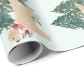 Kerstakelpapier voor gouden kerstwandelaars cadeaupapier (Rol Hoek)