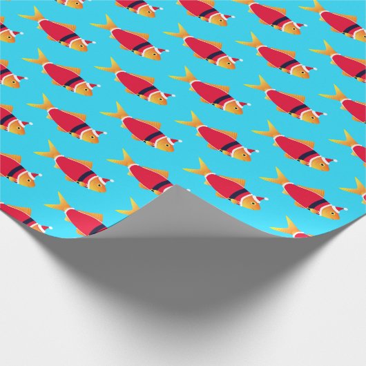 Kerstakelpapier voor goudvis cadeaupapier (Hoek)