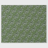 Kerstakelpapier voor groene Waterverf met kerstave Cadeaupapier (Vlak)