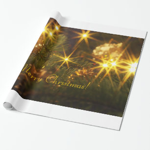 Kerstakelpapier voor mousserende kerstwijn cadeaupapier