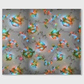 Kerstakelpapier voor noordelijk licht cadeaupapier (Vlak)