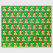 Kerstakelpapier voor softbal, PERSONALISEERD Cadeaupapier (Vlak)