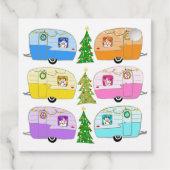 kerstakelwagen RV-kerstabel Bedankjes Labels (Achterkant)