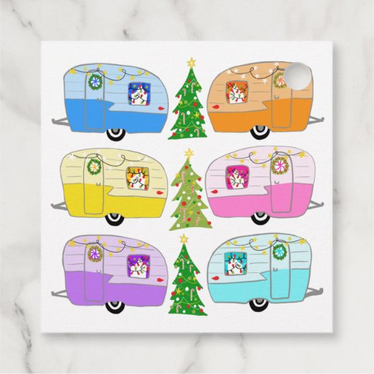  kerstakelwagen RV-kerstabel Bedankjes Labels (Achterkant)