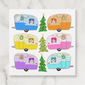  kerstakelwagen RV-kerstabel Bedankjes Labels (Voorkant)