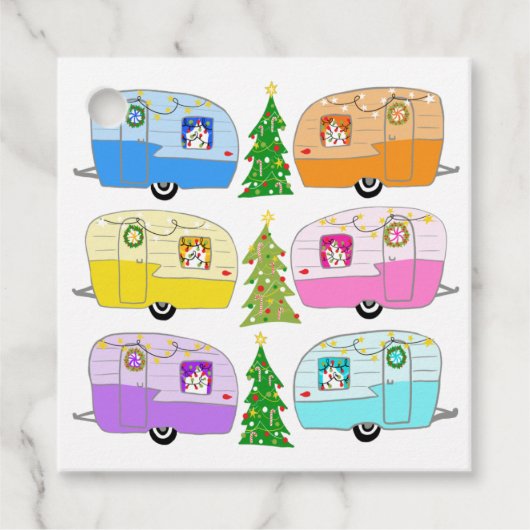 kerstakelwagen RV-kerstabel Bedankjes Labels (Voorkant)