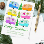 kerstakelwagen RV-kerstabel Briefkaart<br><div class="desc">Ik hoop dat je dit ontwerp leuk vindt. Voeg je eigen tekst toe aan de voor- of achterkant. Bekijk mijn winkel voor meer design en overeenkomende objecten van papier tot keukenhanddoeken!</div>