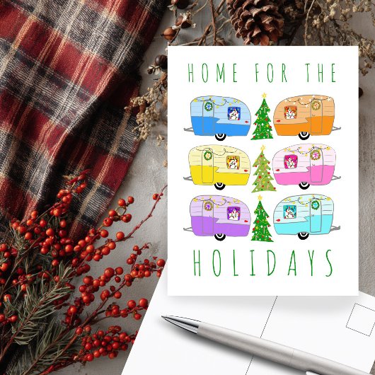  kerstakelwagen RV-kerstabel Briefkaart