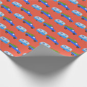  kerstakelwagen RV-kerstabel Cadeaupapier (Hoek)