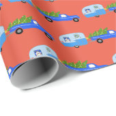 kerstakelwagen RV-kerstabel Cadeaupapier (Rol Hoek)