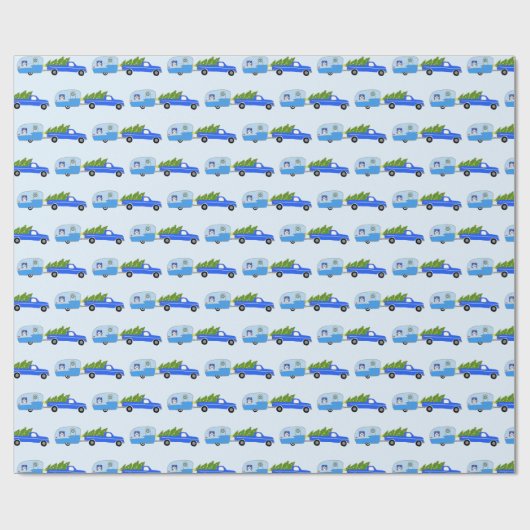 kerstakelwagen RV-kerstabel Cadeaupapier (Vlak)