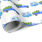 kerstakelwagen RV-kerstabel Cadeaupapier (Rol Hoek)
