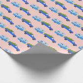 kerstakelwagen RV-kerstabel Cadeaupapier (Hoek)