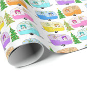  kerstakelwagen RV-kerstabel Cadeaupapier (Rol Hoek)