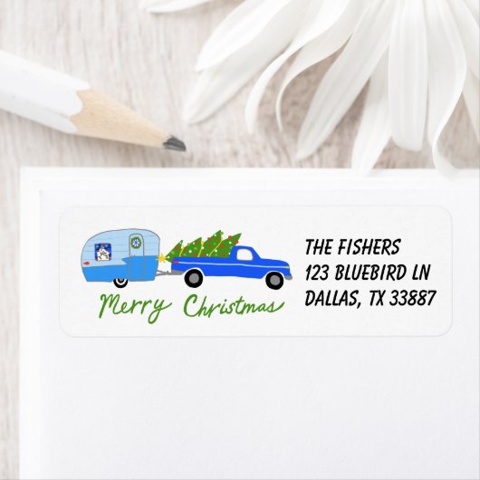 kerstakelwagen RV-kerstabel Etiket (Insitu)