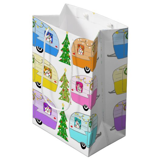 kerstakelwagen RV-kerstabel Medium Cadeauzakje (Voorkant Gekanteld)