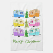  kerstakelwagen RV-kerstabel Theedoek (Verticaal)