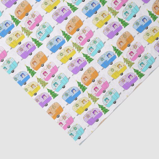 kerstakelwagen RV-kerstabel Tissuepapier (Detail)