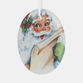 Kerstakeramische versiering glas ornament (Voorkant links)