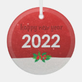 Kerstakeramische versiering glas ornament (Voorkant)