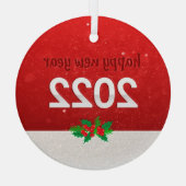 Kerstakeramische versiering glas ornament (Achterkant)