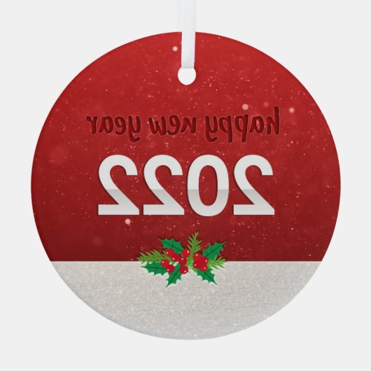 Kerstakeramische versiering glas ornament (Achterkant)