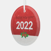 Kerstakeramische versiering glas ornament (Voorkant links)