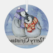 Kerstakeramische versiering glas ornament (Achterkant)