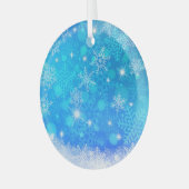 Kerstakeramische versiering glas ornament (Voorkant links)